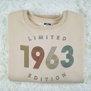 Limited Edition 1963 Embroidered Sweatshirt – Khaki