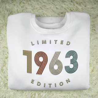Limited Edition 1963 Embroidered Sweatshirt – White