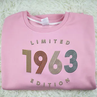 Limited Edition 1963 Embroidered Sweatshirt – Pink