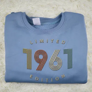 Limited Edition 1961 Embroidered Sweatshirt – Blue