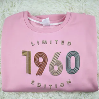 Limited Edition 1960 Embroidered Sweatshirt – Pink
