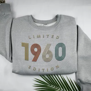 Limited Edition 1960 Embroidered Sweatshirt – Sport Grey