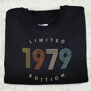 Limited Edition 1979 Embroidered Sweatshirt – Black