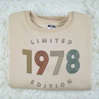 Limited Edition 1978 Embroidered Sweatshirt – Khaki