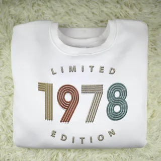 Limited Edition 1978 Embroidered Sweatshirt – White