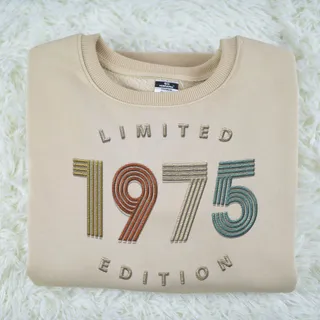 Limited Edition 1975 Embroidered Sweatshirt – Khaki