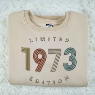 Limited Edition 1973 Embroidered Sweatshirt – Khaki