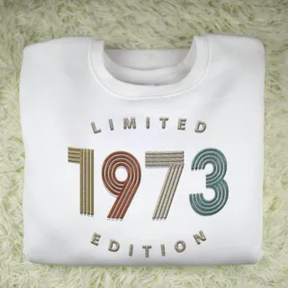 Limited Edition 1973 Embroidered Sweatshirt – White