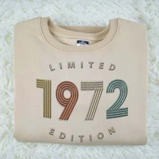 Limited Edition 1972 Embroidered Sweatshirt – Khaki