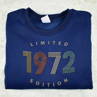 Limited Edition 1972 Embroidered Sweatshirt – Navy
