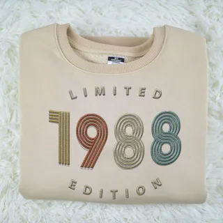 Limited Edition 1988 Embroidered Sweatshirt – Khaki