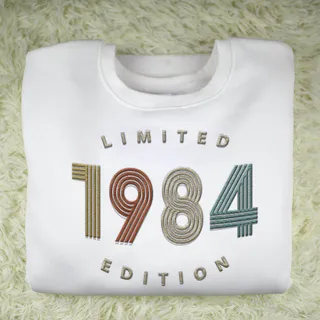 Limited Edition 1984 Embroidered Sweatshirt – White