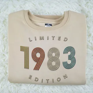 Limited Edition 1983 Embroidered Sweatshirt – Khaki