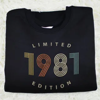 Limited Edition 1981 Embroidered Sweatshirt – Black