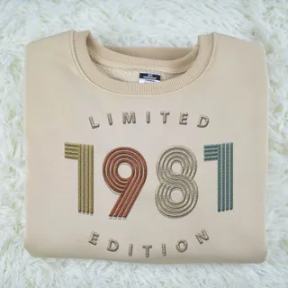 Limited Edition 1981 Embroidered Sweatshirt – Khaki