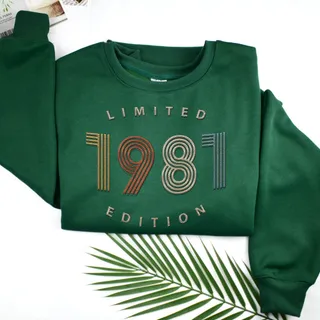 Limited Edition 1981 Embroidered Sweatshirt – Forest Green