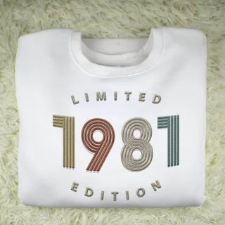 Limited Edition 1981 Embroidered Sweatshirt – White