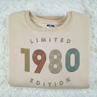 Limited Edition 1980 Embroidered Sweatshirt – Khaki