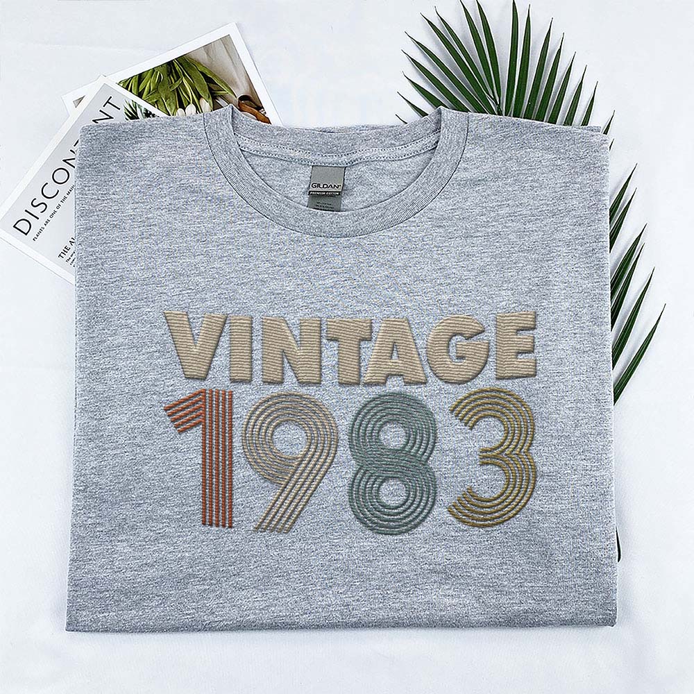 Vintaged 1983 Embroidered T-Shirt - variant image 1