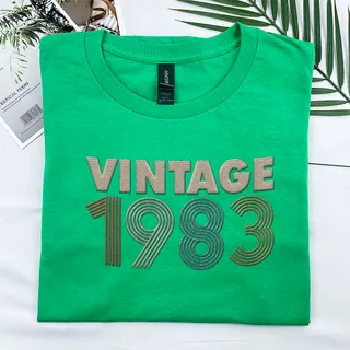 Vintaged 1983 Embroidered T-Shirt – Irish Green