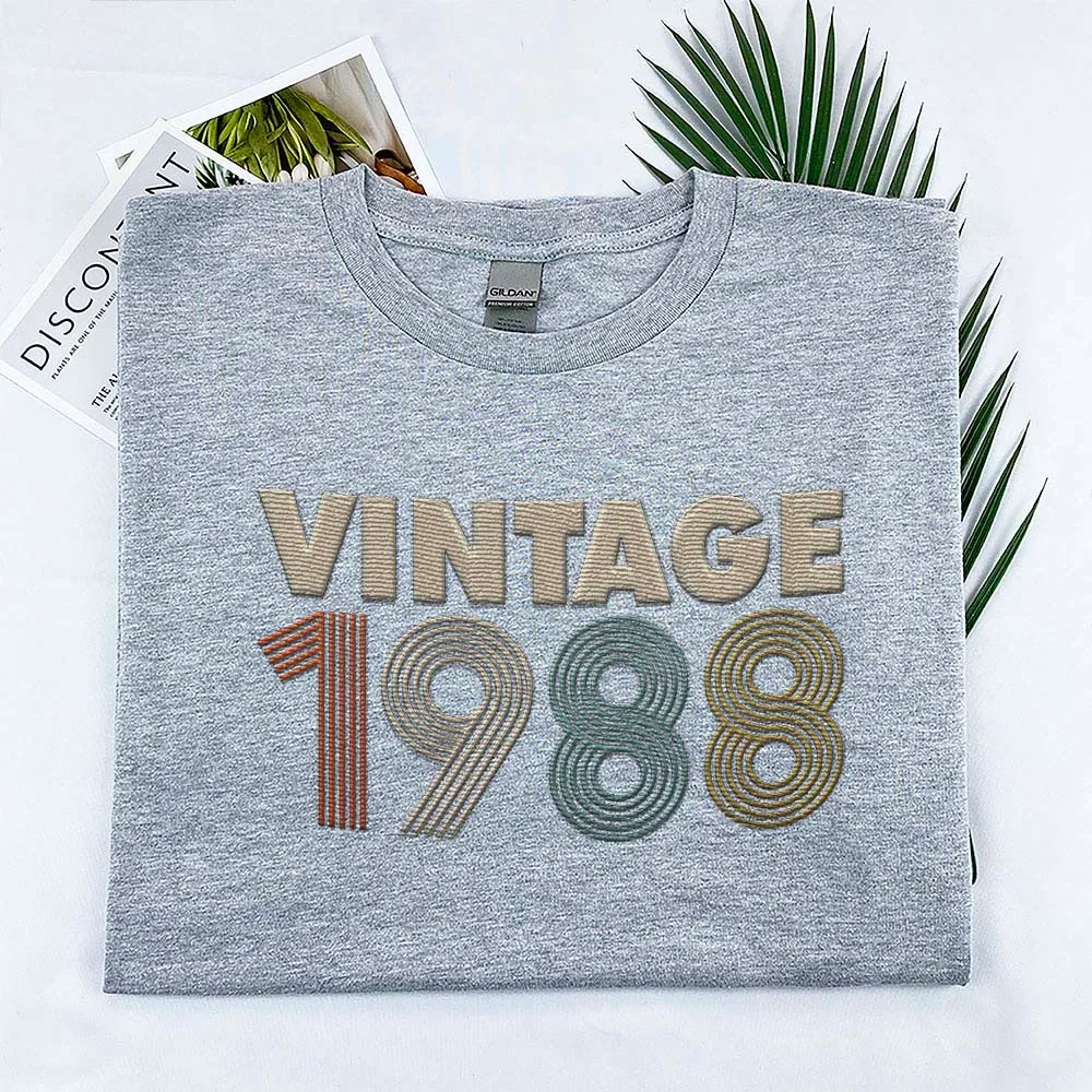 Vintaged 1988 Embroidered T-Shirt - variant image 1