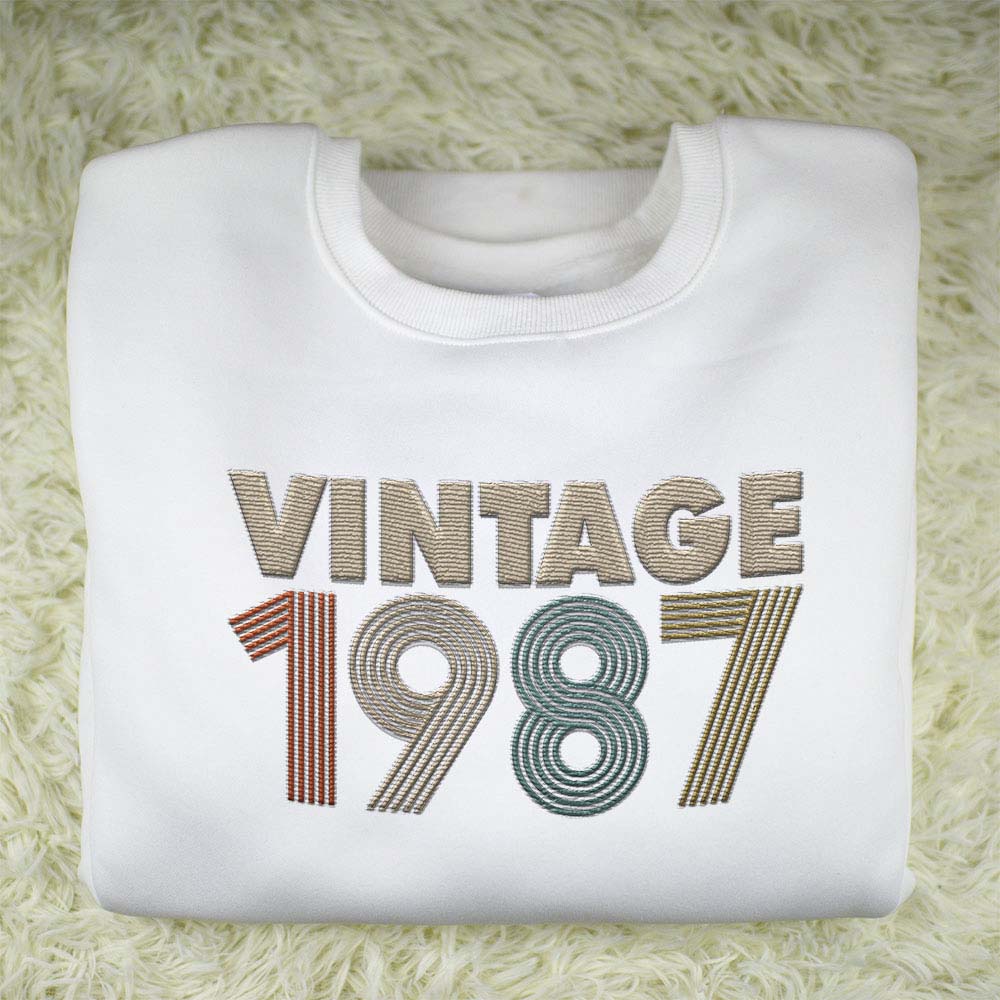 Vintaged 1987 Embroidered Sweatshirt - variant image 1