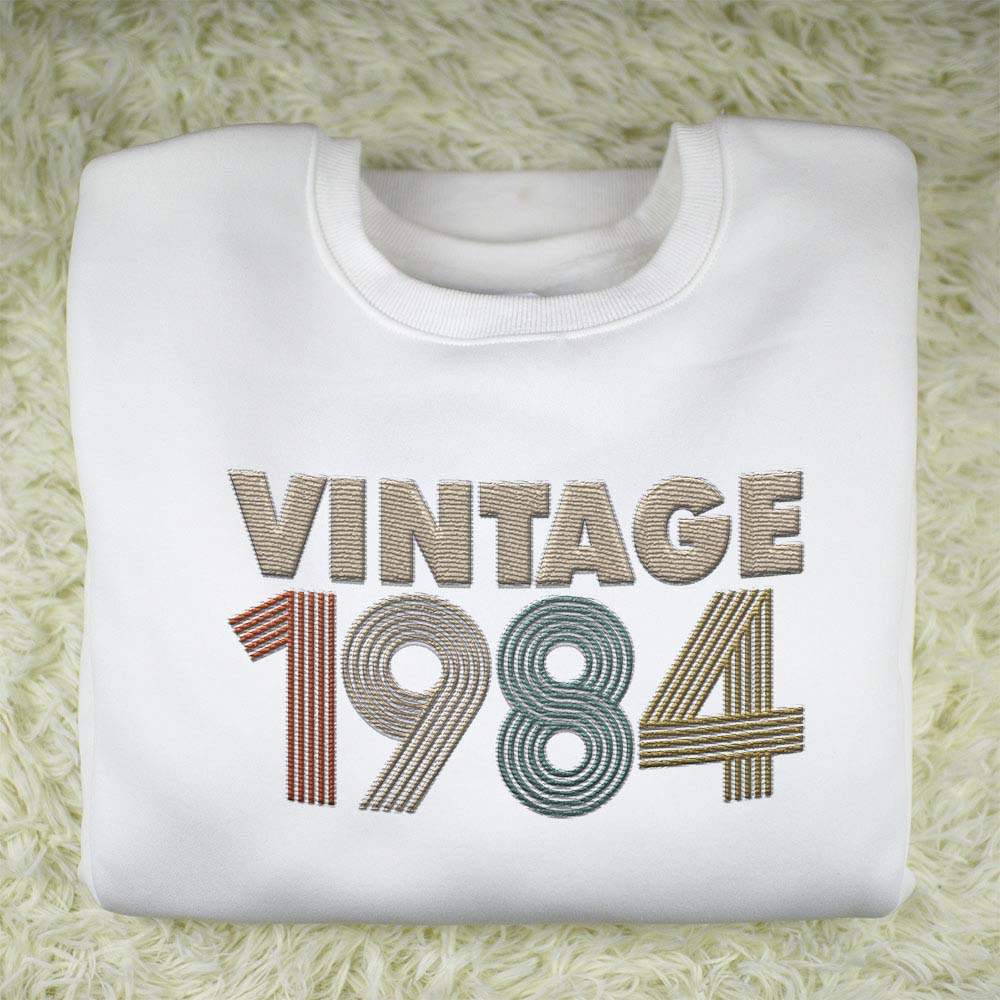 Vintaged 1984 Embroidered Sweatshirt - variant image 1