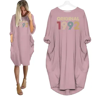 Original 1992 Birthday Pocket Dress – Pink