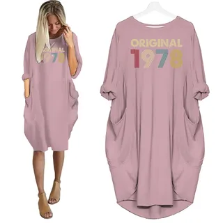 Original 1978 Birthday Pocket Dress – Pink