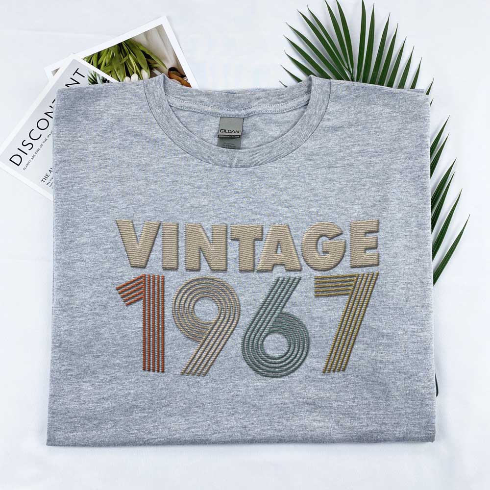 Vintaged 1967 Embroidered T-Shirt - variant image 1