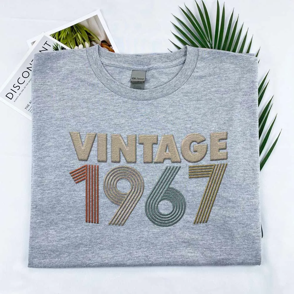 Vintaged 1967 Embroidered T-Shirt - variant image 1