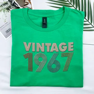 Vintaged 1967 Embroidered T-Shirt – Irish Green