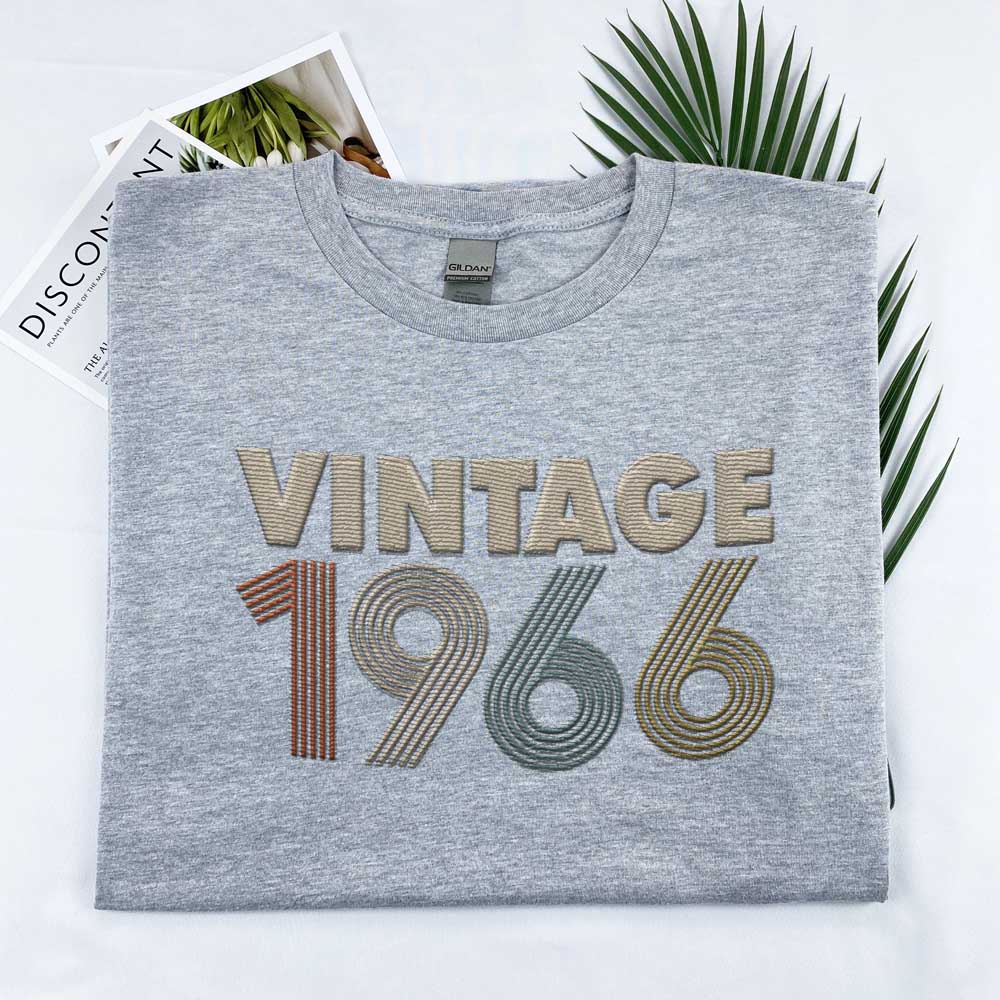 Vintaged 1966 Embroidered T-Shirt - variant image 1