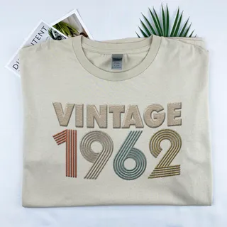 Vintaged 1962 Embroidered T-Shirt – Khaki