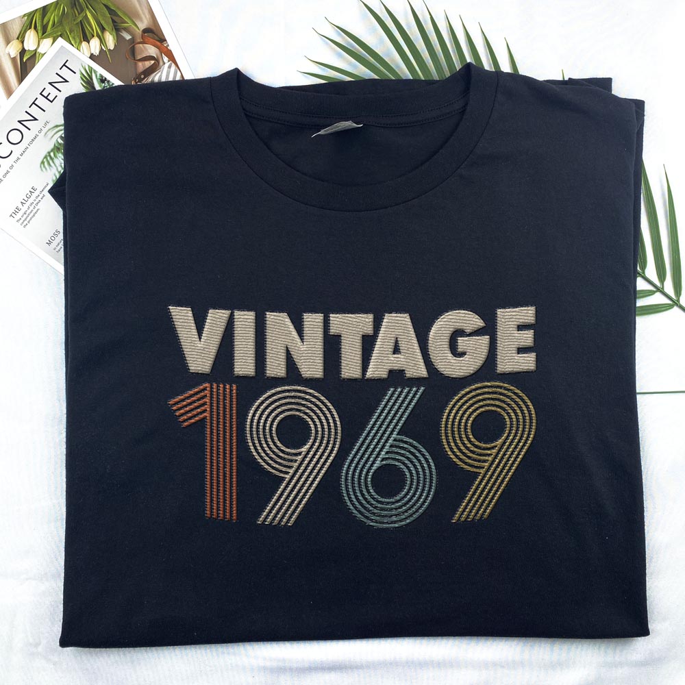 Vintaged 1969 Embroidered T-Shirt - variant image 1