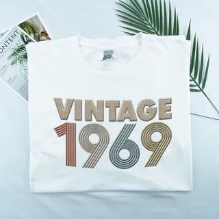 Vintaged 1969 Embroidered T-Shirt – White