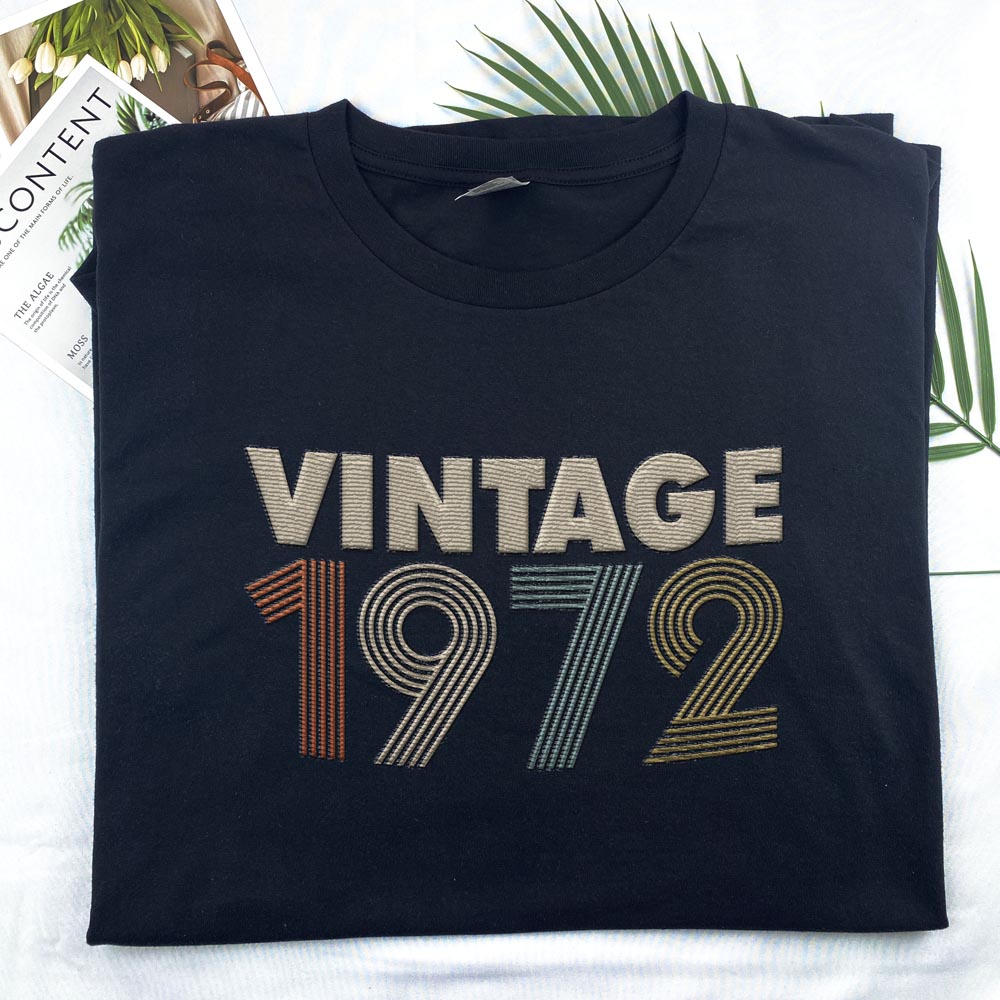 Vintaged 1972 Embroidered T-Shirt - variant image 1