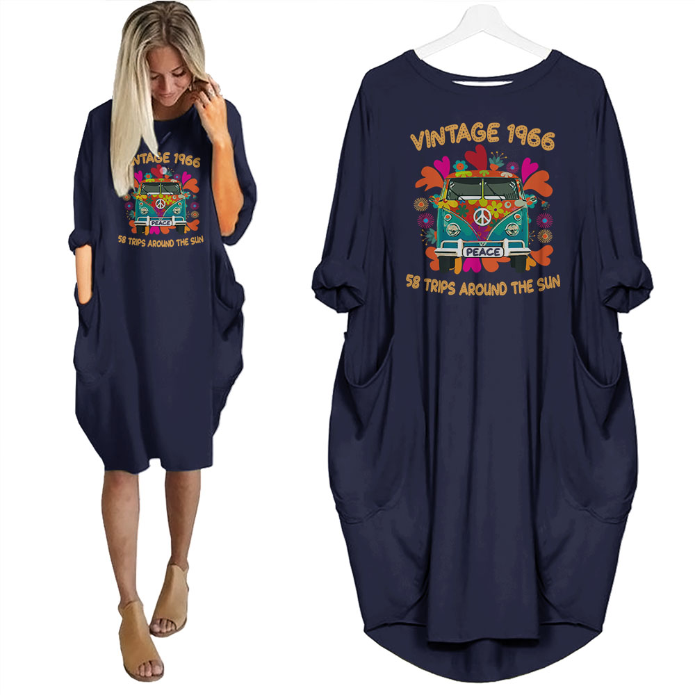 Vintage 1966 Around The Sun Birthday Pocket Dress - variant image 1