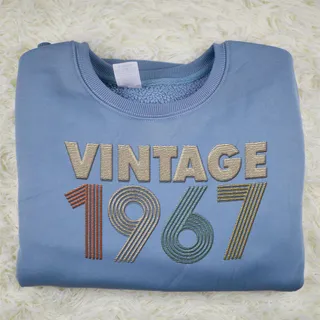Vintaged 1967 Embroidered Sweatshirt – Blue
