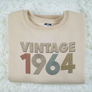 Vintaged 1964 Embroidered Sweatshirt – Khaki
