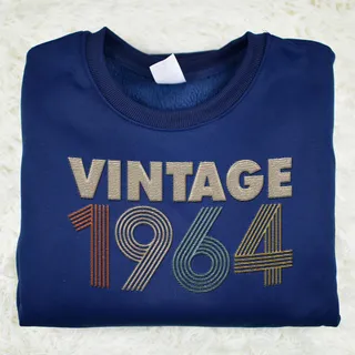 Vintaged 1964 Embroidered Sweatshirt – Navy
