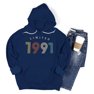 Not Perfect But Limited 1991 Birthday Hoodie For Women Men – Navy