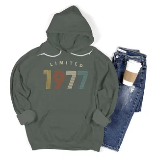 Not Perfect But Limited 1977 Birthday Hoodie For Women Men – Forest Green