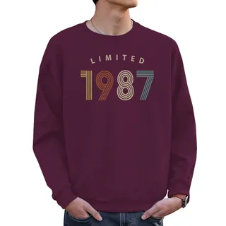 Limited 1987 Birthday Sweatshirt For Men Women – Maroon