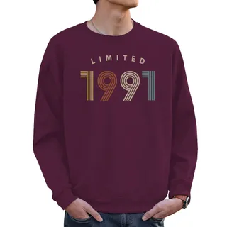 Limited 1991 Birthday Sweatshirt For Men Women – Maroon