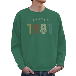 Limited 1981 Birthday Sweatshirt For Men Women – Kelly Green