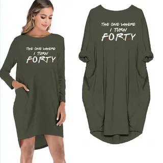The One Where I Turn Forty Pocket Dress – Green