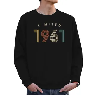 Limited 1961 Birthday Sweatshirt For Men Women – Black