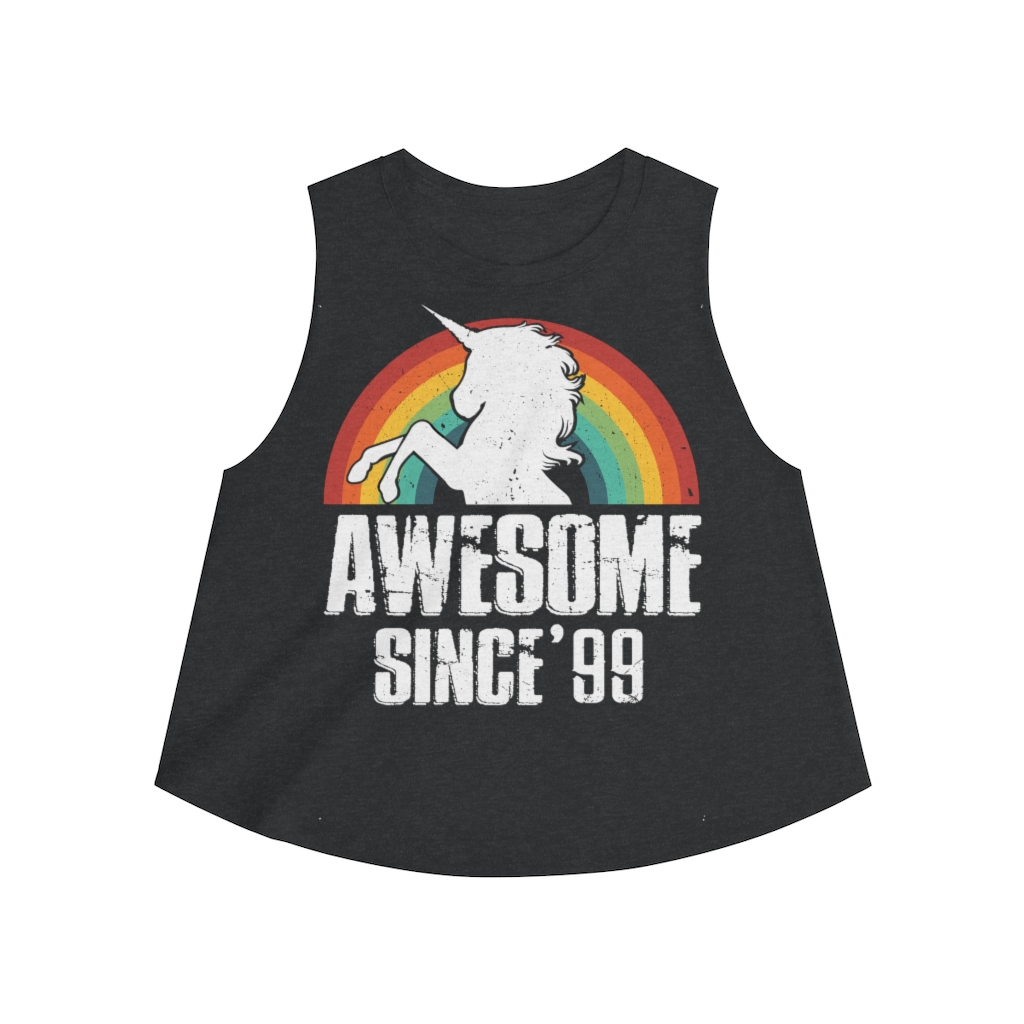21st Birthday Gift Ideas For Girls| 21st Unicorn Birthday Shirts Awesome Since 1999 - Women's Crop top - variant image 1