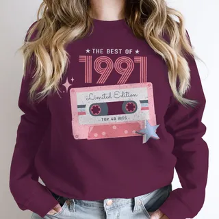 The Best Of 1991 Birthday Sweatshirt – Maroon